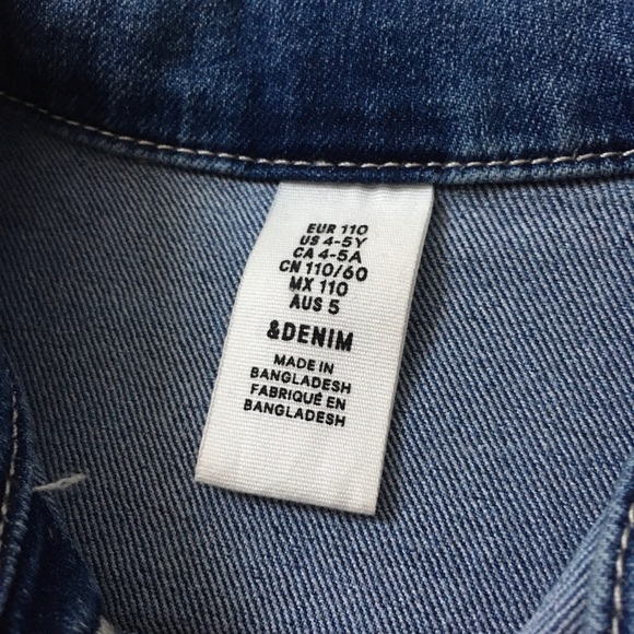 H&M toddler girls stretch denim jean jacket - Picture 2 of 2